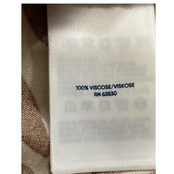 Lands End Womens Brown Hawaiian Button Up Blouse, XS, S, M, L, XL, NWT - Picture 8 of 8